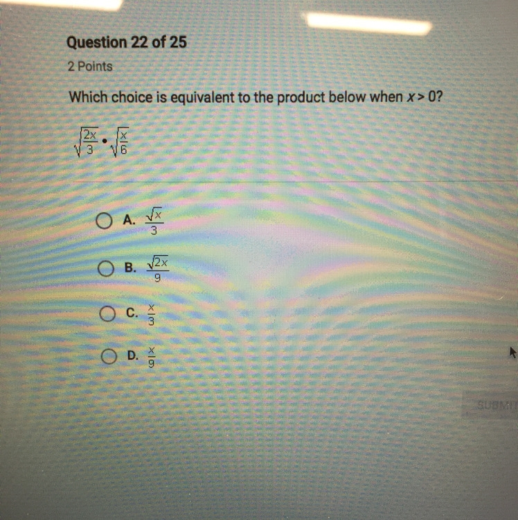 Which choice is equivalent to the product below when x^0?HELP HELP PLEASE PLEASE HELP-example-1