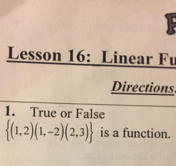 This is a function? True or false-example-1