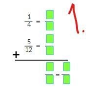 15 Points! (2 Questions) Convert these unlike fractions to equivalent like fractions-example-1