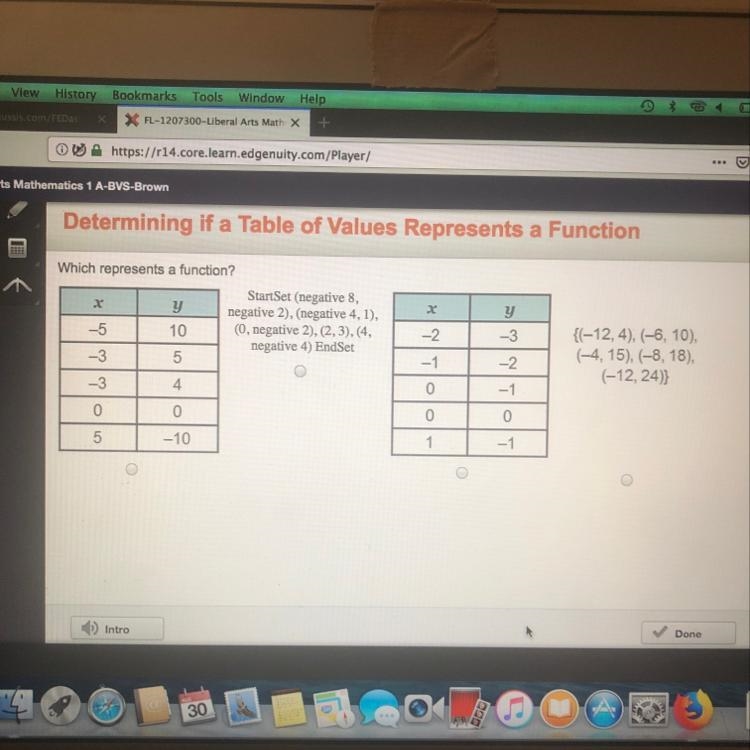 Which represents a function?-example-1