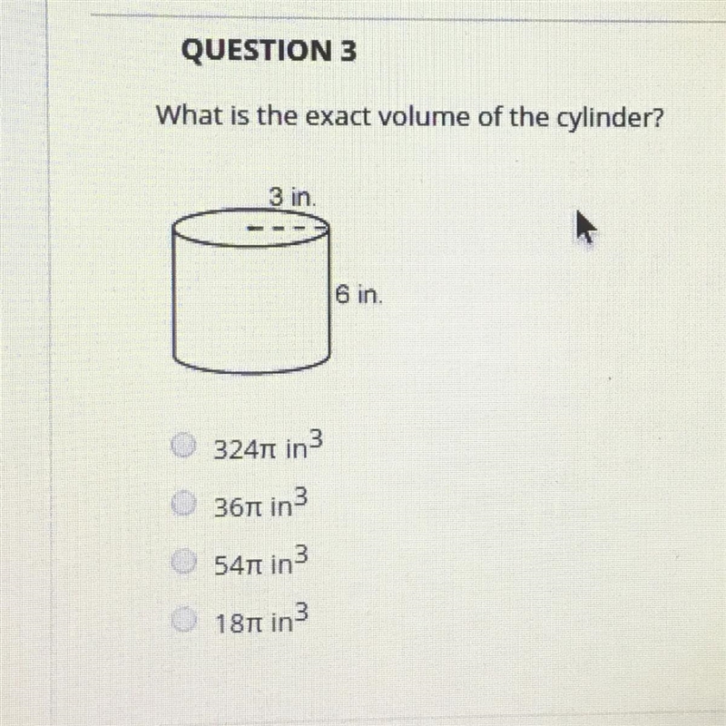 What is the exact volume of the cylinder?-example-1