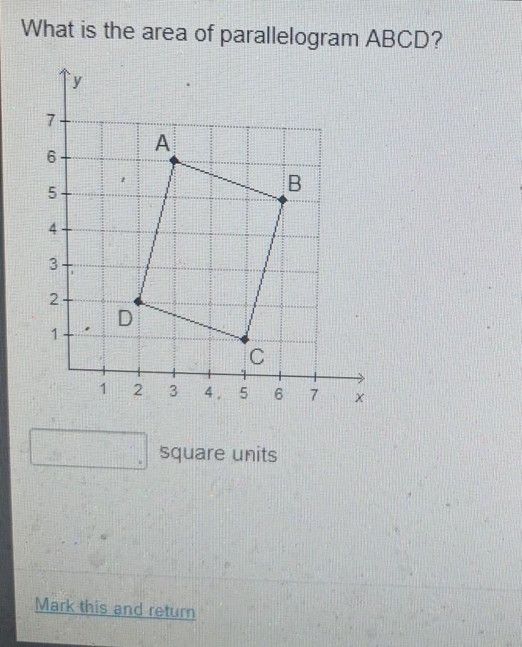 What is the area of parallelogram ABCD? ​-example-1