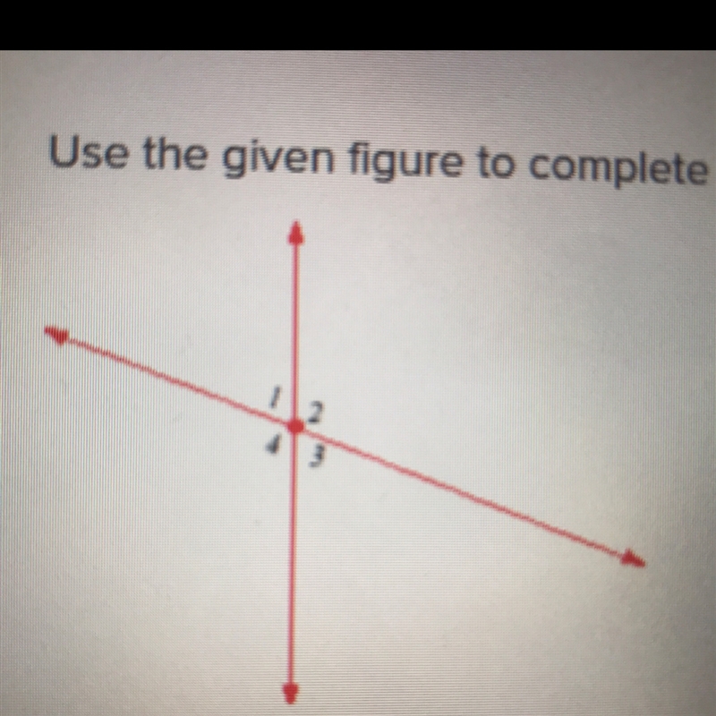 Use the given figure to complete the statement below <1 and <2 are _____ angeles-example-1