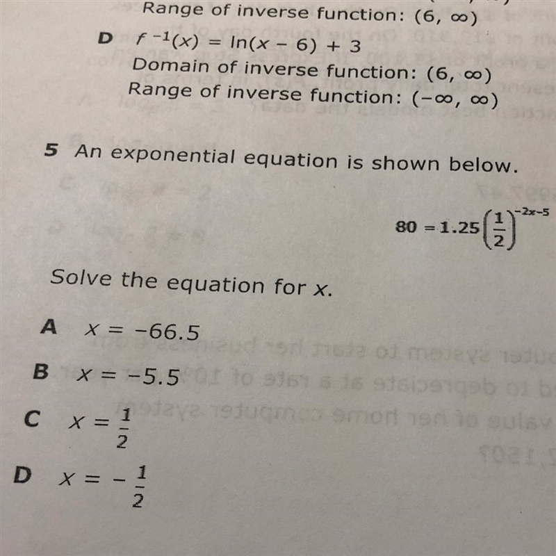 Solve for X for the exponential equation-example-1