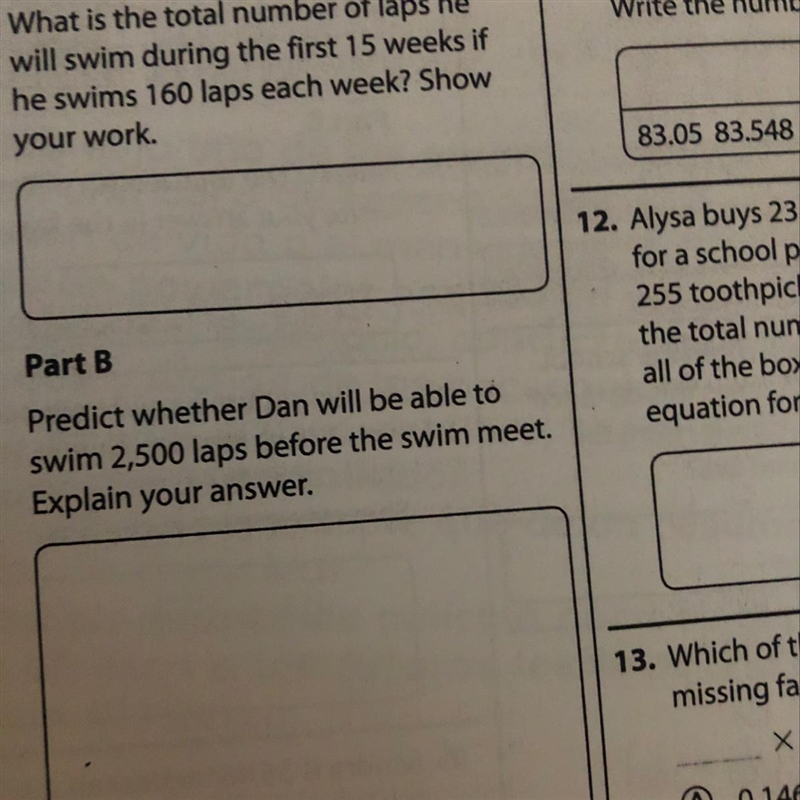 Dan wants to swim 2,500 laps before a swim meet that is 16 weeks away he plans to-example-1