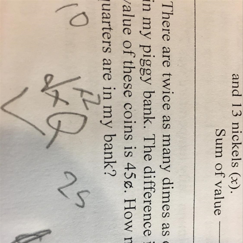there are twice as many diamonds as quarters in my piggy bank the difference in the-example-1