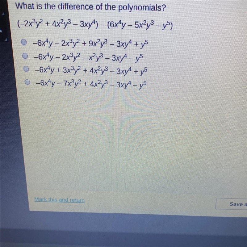 What is the difference of the polynomials?-example-1