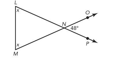 90 POINTS Determine the measures of L and M.-example-1