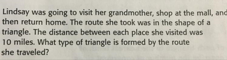 Lindsay was going to visit her grandma, shop at the mall, and then return home. The-example-1