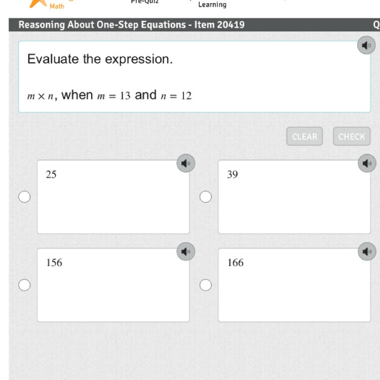 Evaluate the expression. × , when =13 and =12-example-1