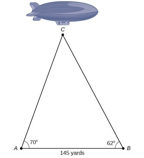 URGENT!! The diagram shown below represents the height of a blimp flying over a football-example-1