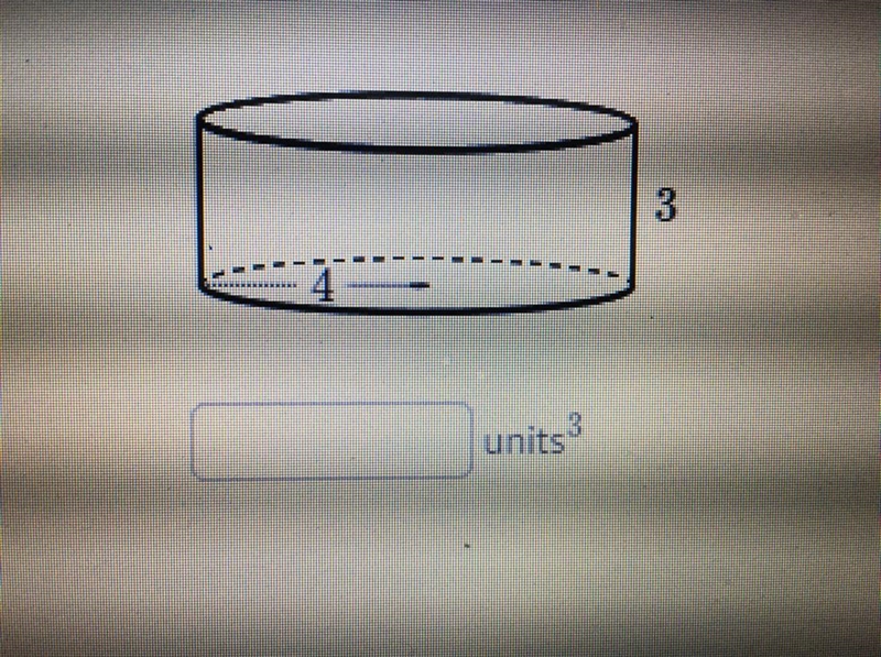 Find the volume of the cylinder. Enter exact answer.-example-1