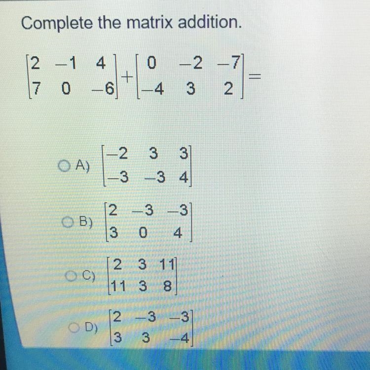 Complete the matrix addition.-example-1