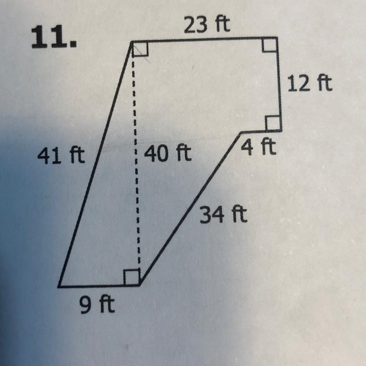 I need help finding the area of this shape-example-1