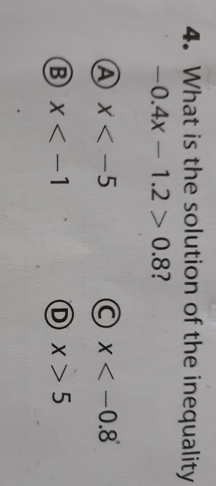 What is the solution of the inequality ​-example-1