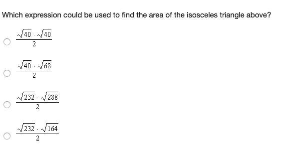 An isosceles triangle’s altitude will bisect its base. Which expression could be used-example-2