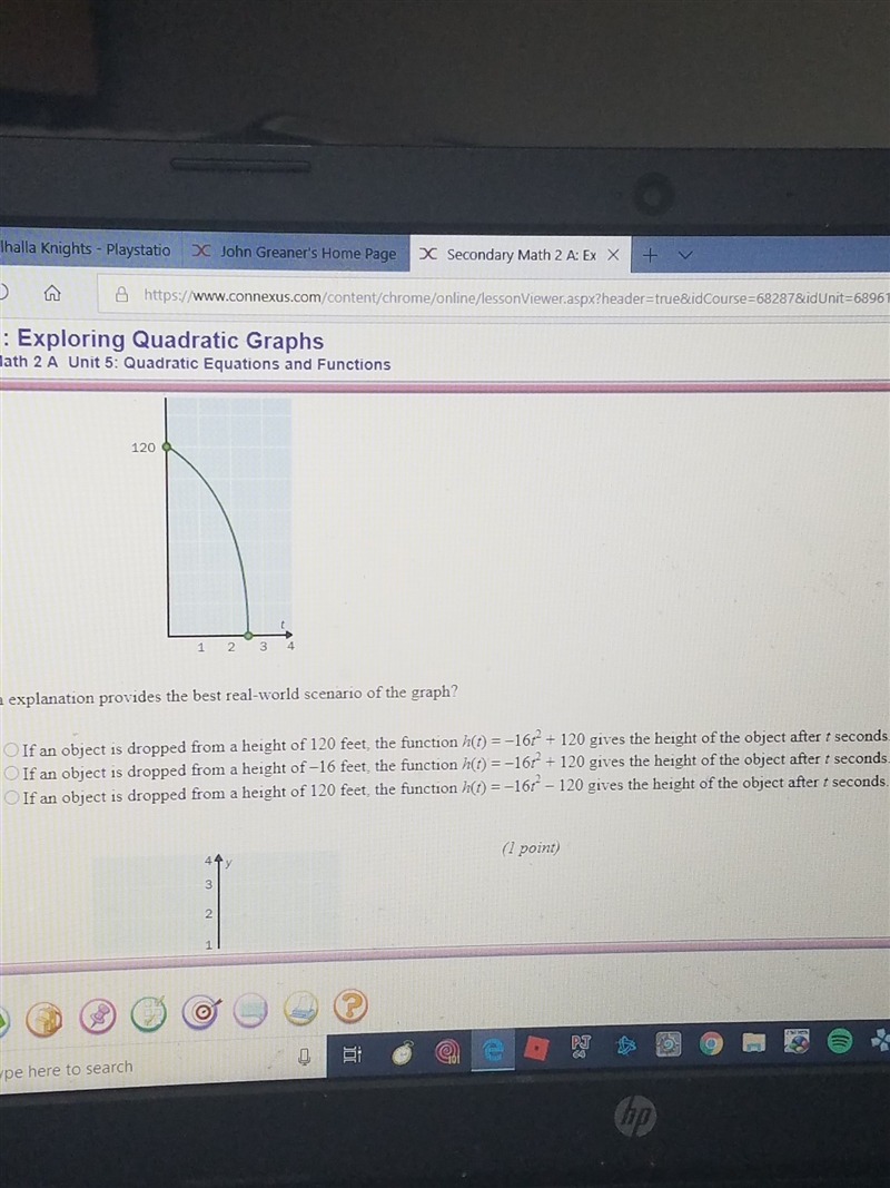 Which explanation provides the best real-world senario of the graph​-example-1