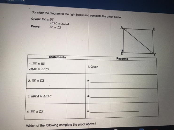 A. Reflexive, SAS, CPCTC B. Segment Addition Postulate, Transitive, SAS C.SSS, SAS-example-1