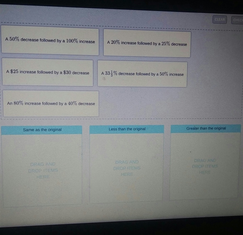 PLZ HELP FAST :Drag each scenario to show Whether the final result will be greater-example-1