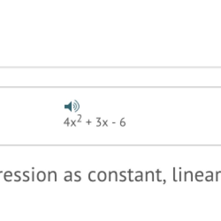 Label the terms in the expression as constant, linear, and quadratic-example-1