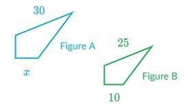 Figure A is a scale image of Figure B. What is the value of x?-example-1