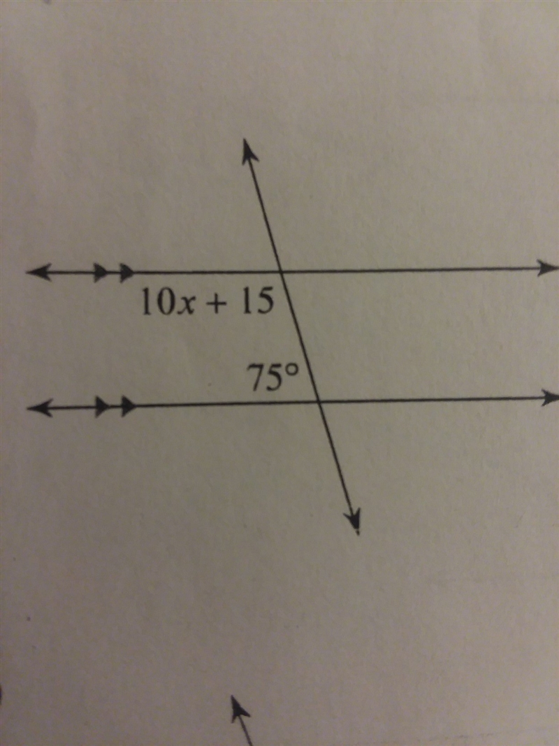 Can someone help 10x +15 75°-example-1