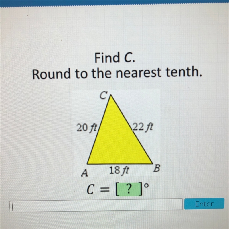 Find C. Round to the nearest tenth.-example-1