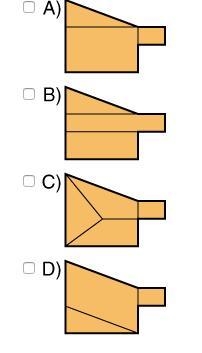 100 POINTS!!!!!!!! Which shapes are decomposed correctly so that it could be used-example-1