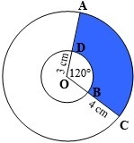 Find the area of the shaded regions. Give your answer as a completely simplified exact-example-1