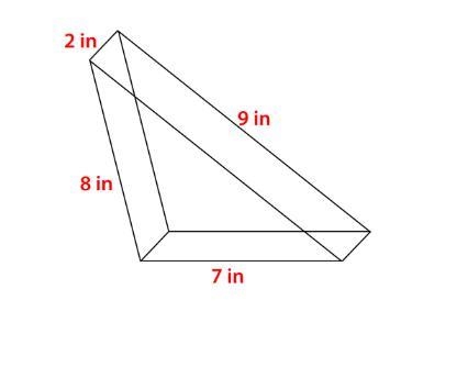 What is the surface area of the triangular prism? A) 96 in2 B) 104 in2 C) 144 in2 D-example-1