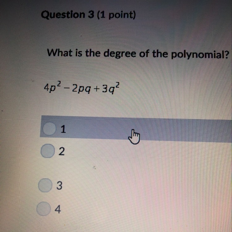 What is the degree of the polynomial?-example-1