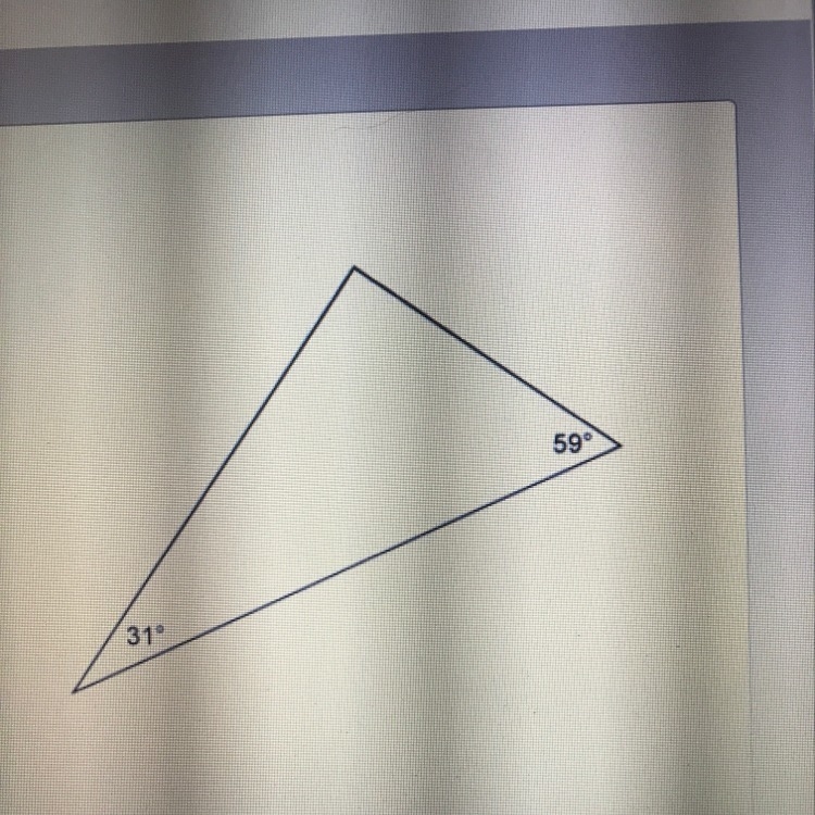 Which is correct classification for the triangle (A) obtuse (B) acute (C)right (D-example-1