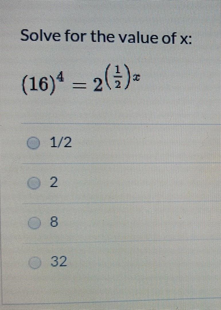 Solve for the value of x: ​-example-1