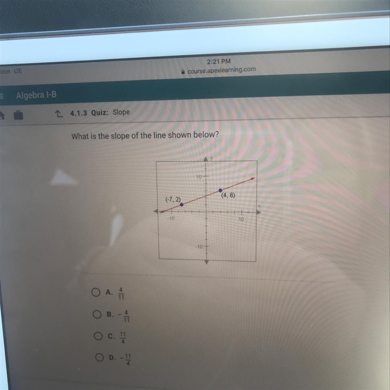 What is the slip of the line shown below-example-1