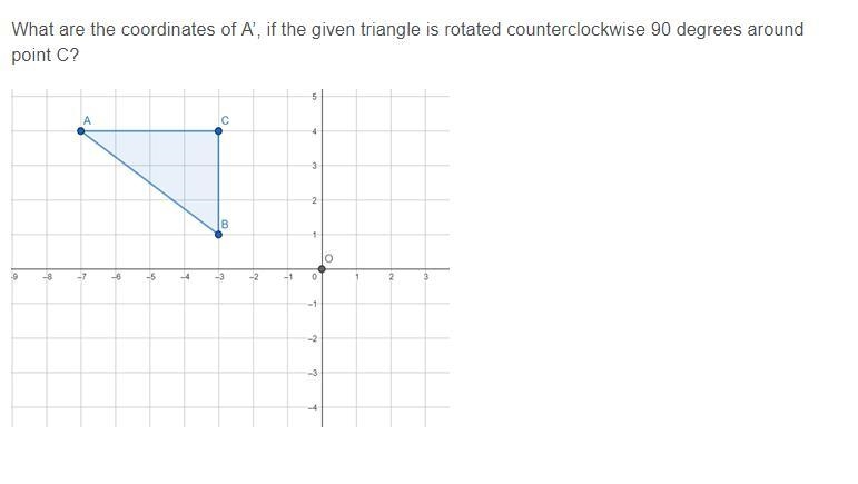 What are the coordinates of A, if the given triangle is rotated counterclockwise 90 degrees-example-1