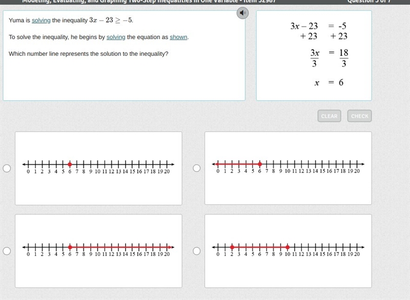 PLZ HELP FASTTTTT:Yuma is solving the inequality 3x−23≥−5. To solve the inequality-example-1