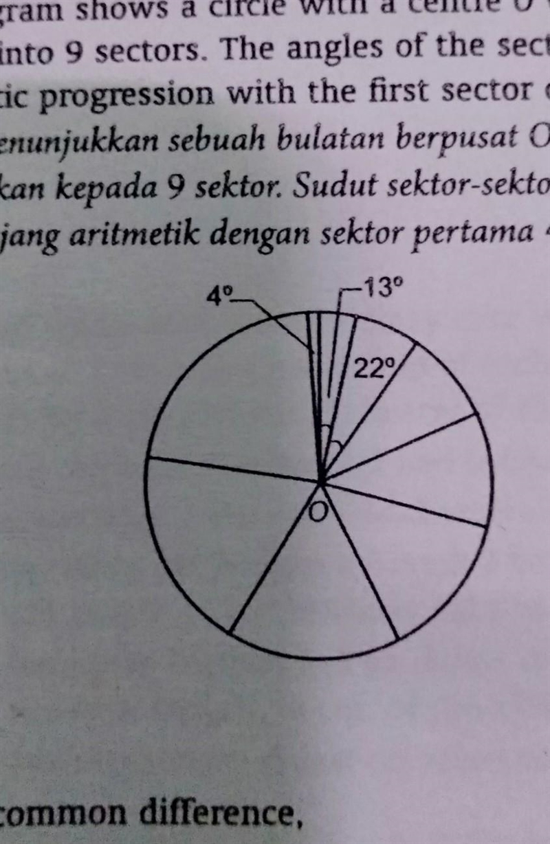 The diagram shows a circle with a centre o which is SP divided into 9 sectors. The-example-1