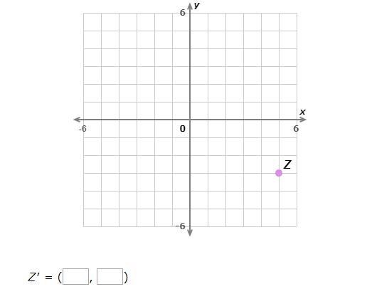 The point Z(5, -3) is rotated 270° clockwise around the origin. What are the coordinates-example-1