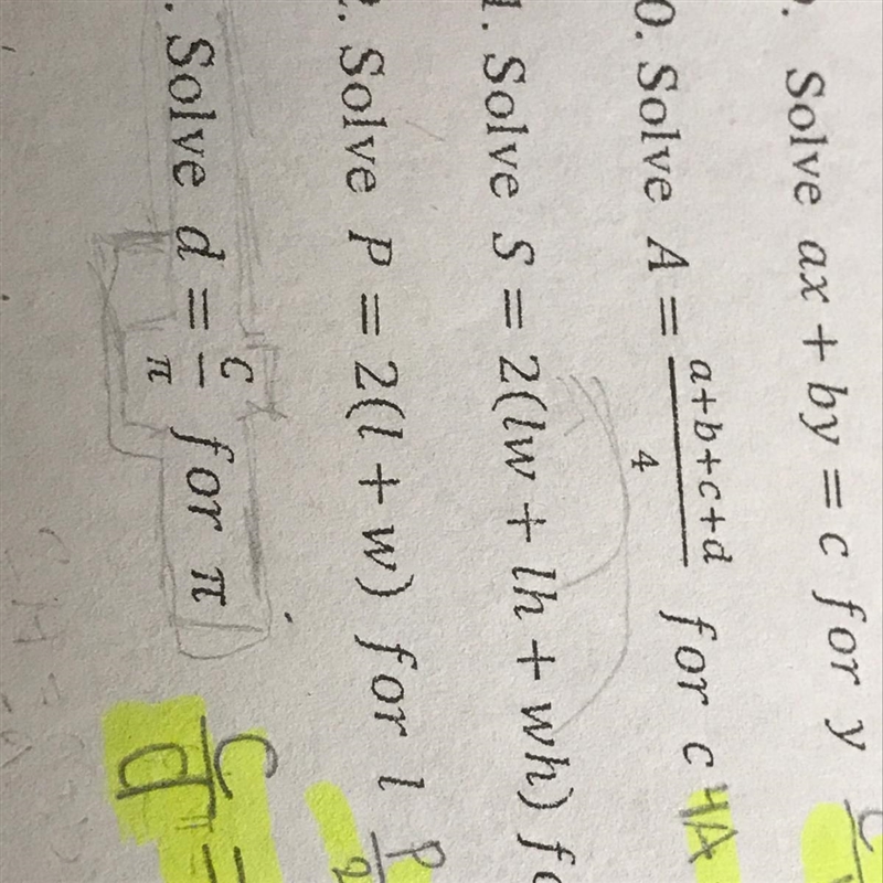 Solve S = 2(lw + lh + wh) for w question #11-example-1