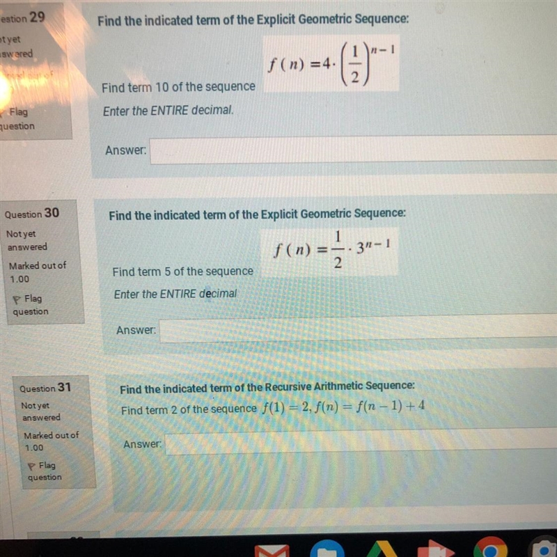 Please help me answer for 29, 30, 31 please-example-1