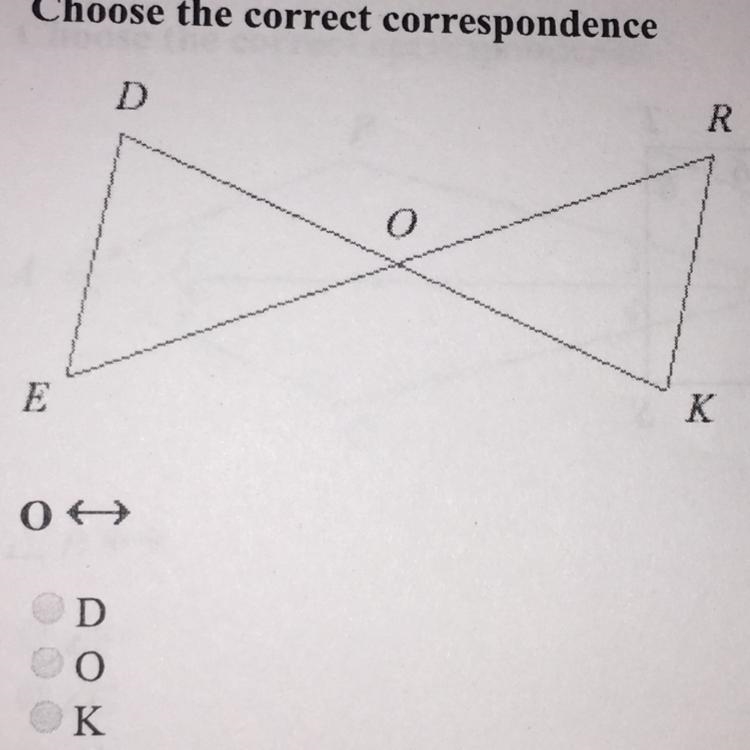 Choose the correct correspondence O <-> Options 1.D 2.O 3.K-example-1