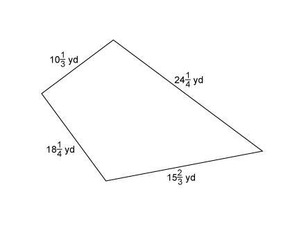 What is the perimeter of the figure? A. 68 1/2 yd B. 68 5/14 yd C. 67 1/2 yd D. 67 5/14 yd-example-1