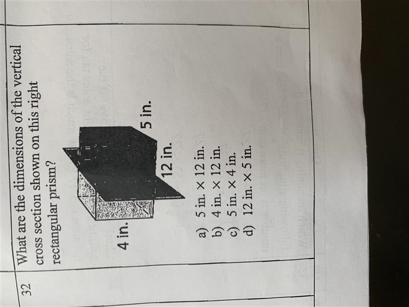 What are the dimensions of the vertical cross section shown on this right rectangular-example-1