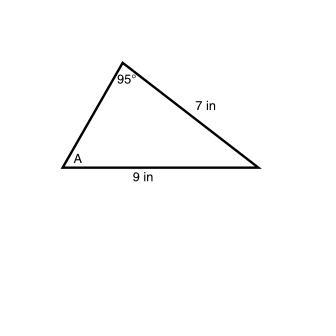 What is the measurement of angle A to the nearest degree? a0degree-example-1