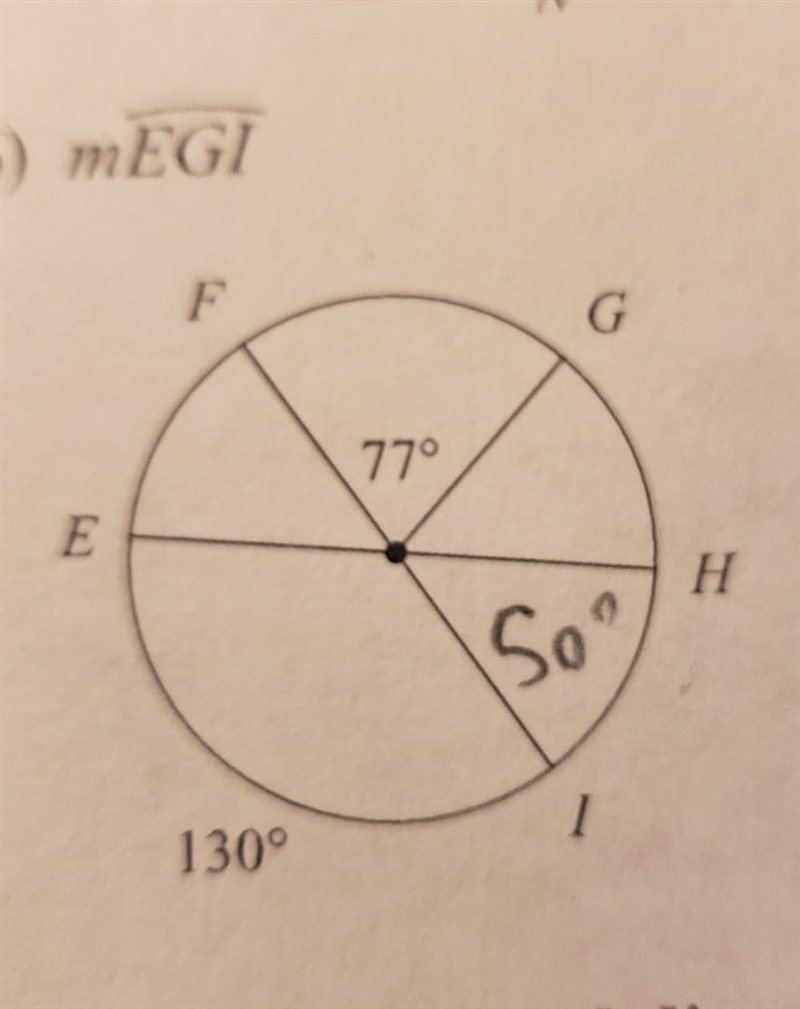 Find the measure of the arc or central angle indicated ​-example-1