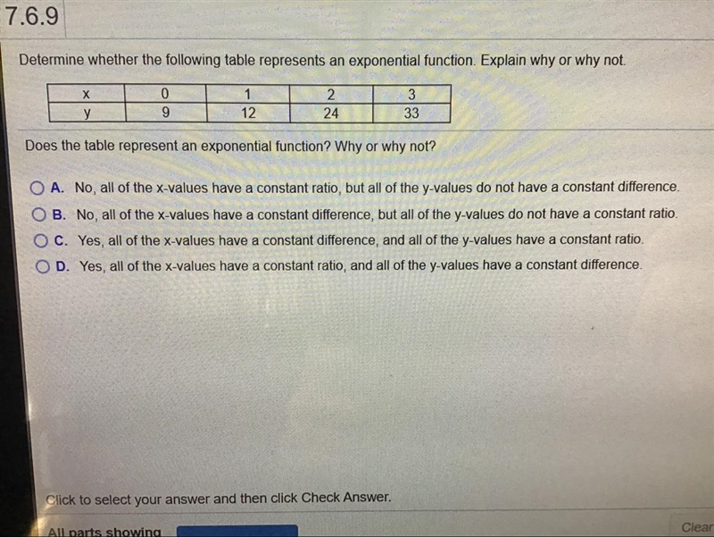 Need help with exponential functions 30 points!!!! And I know the answer isn’t c-example-1