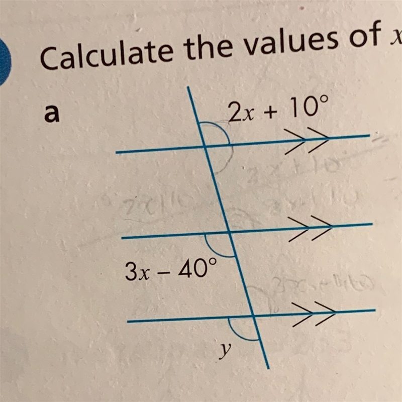 Calculate the value of x and y in these diagrams GUY PLS HELP-example-1