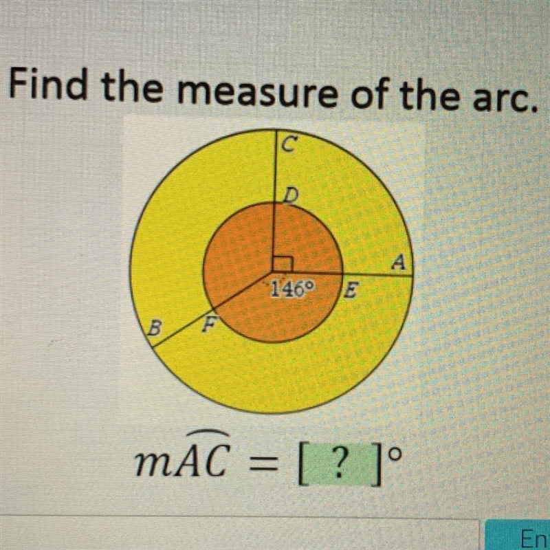 What does the arc AC equal?-example-1