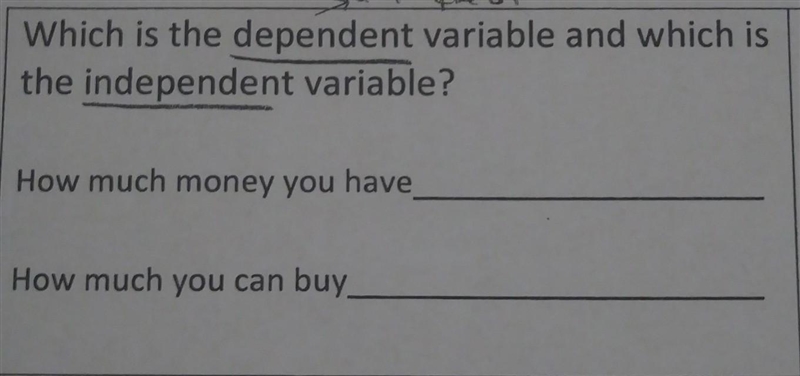 What is the independent variable​-example-1