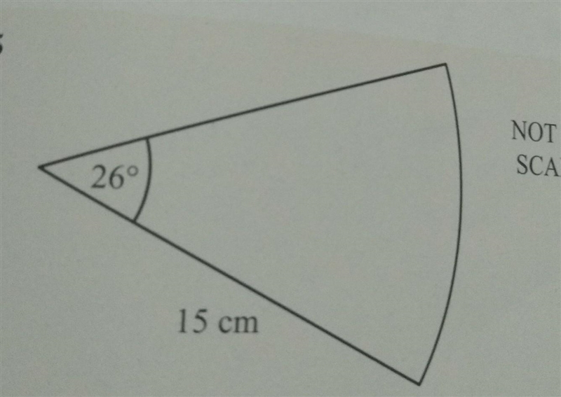 The diagram shows a sector of a circle with radius 15 cm. Calculate the perimeter-example-1